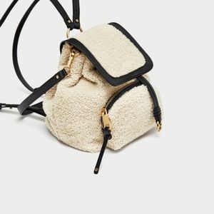 ZARA FAUX Sherpa purse
